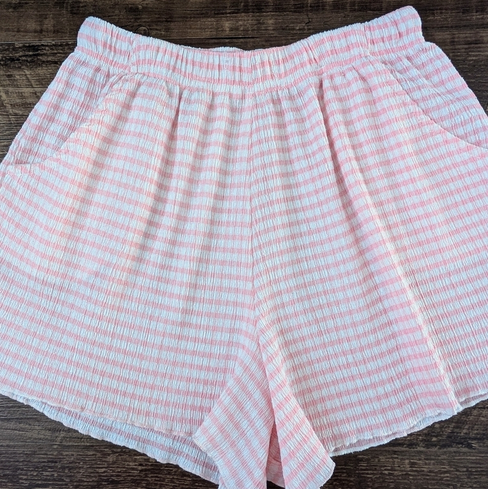 Cotton On Pink Gingham Plaid Shorts